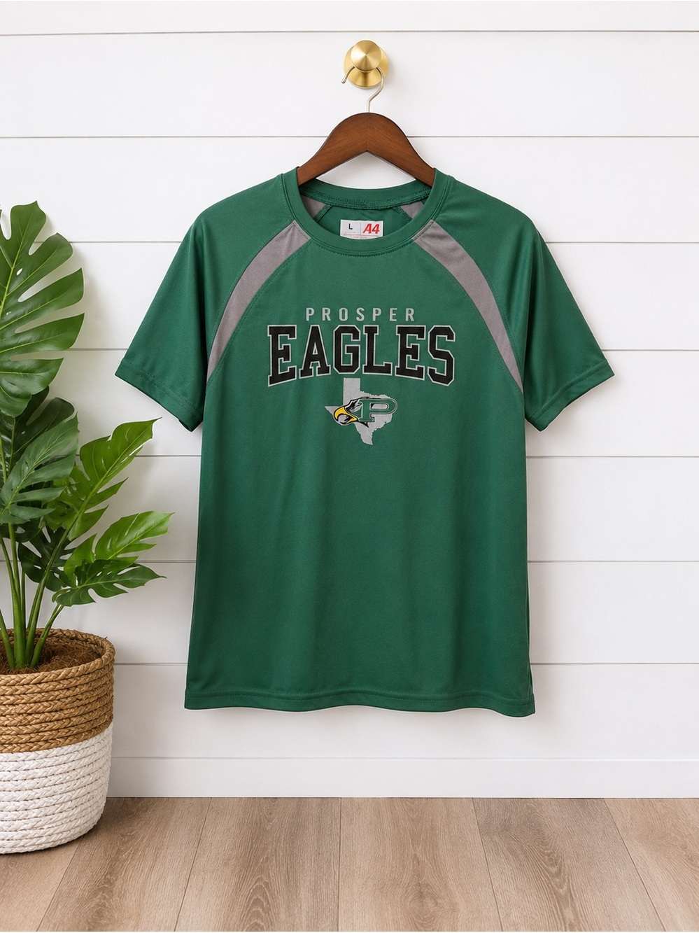 🦅 Prosper Eagles Performance T-Shirt | Youth Large | Green Athletic Spirit Tee